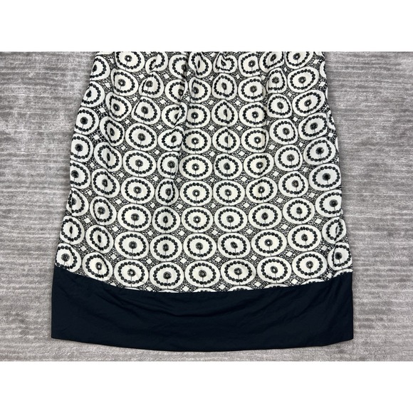 Blu Sage Dress Womens 10 Black & White Short Sleeve Mini Shift Casual - Picture 3 of 12